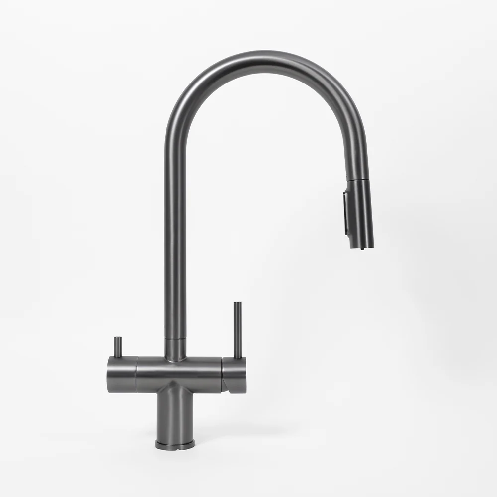 Alma Finton 3 Way Pull Out Filter Water Tap Brushed Gunmetal - Image 2