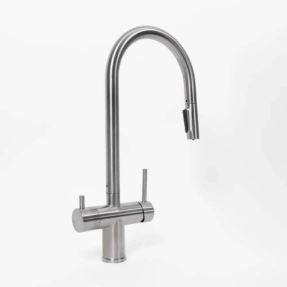 Alma Finton 3 Way Pull Out Filter Water Tap Brushed Stainless Steel - Image 4