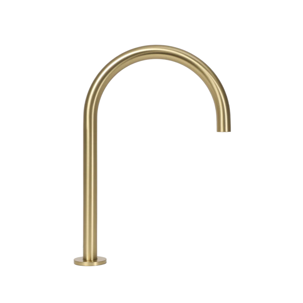 Alma Henry Swivel Hob Spout 363mm Brushed Brass Gold