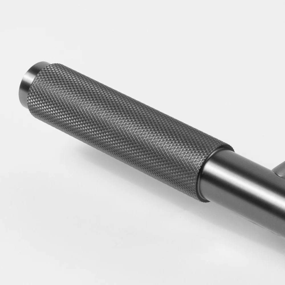 Alma Kani Knurled Dummy Door Handle Brushed Gunmetal - Image 4