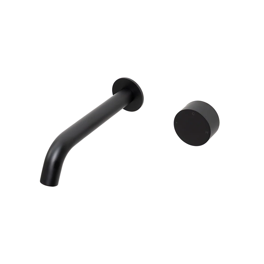Alma Matte Black Progressive Circle Mixer and Wall Spout Set - Image 3
