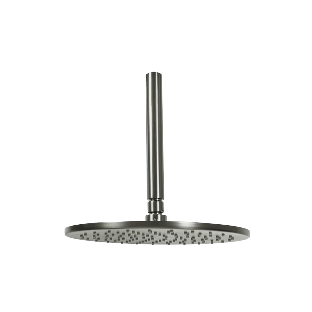 Alma Mira Brushed Gunmetal Ceiling Shower Arm and Head