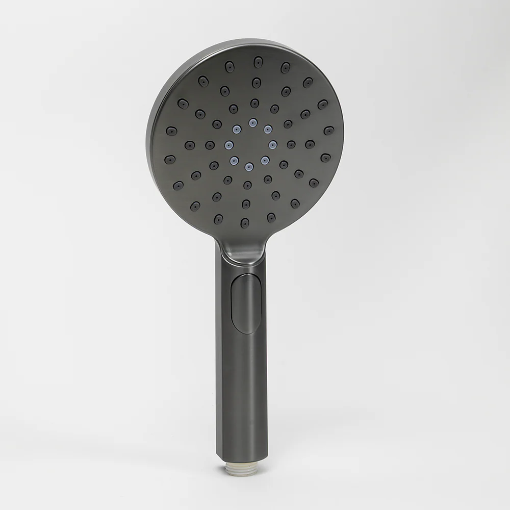 Alma Mira Round Handheld Shower Head Piece Brushed Gunmetal - Image 2