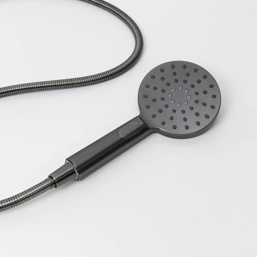 Alma Mira Round Handheld Shower Head Piece Brushed Gunmetal - Image 4