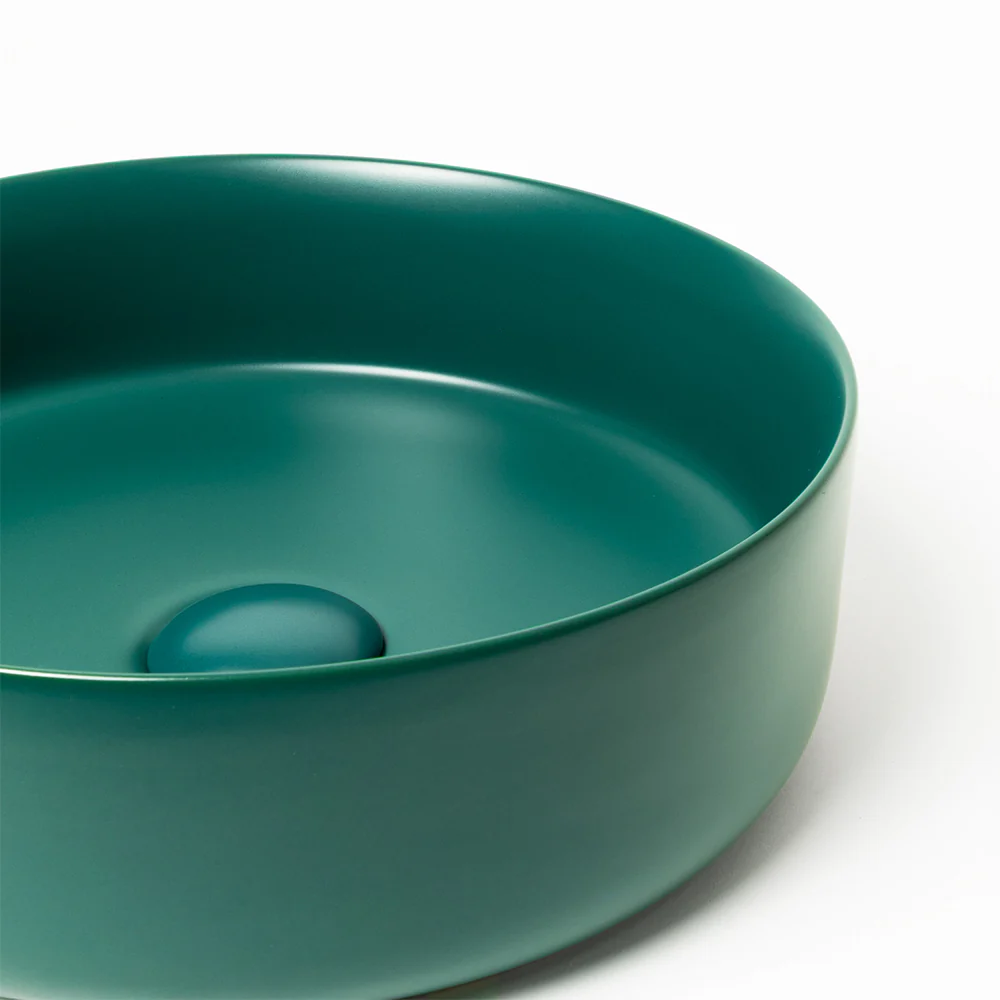 Alma Nashi Matte Green Circle Basin - Image 4
