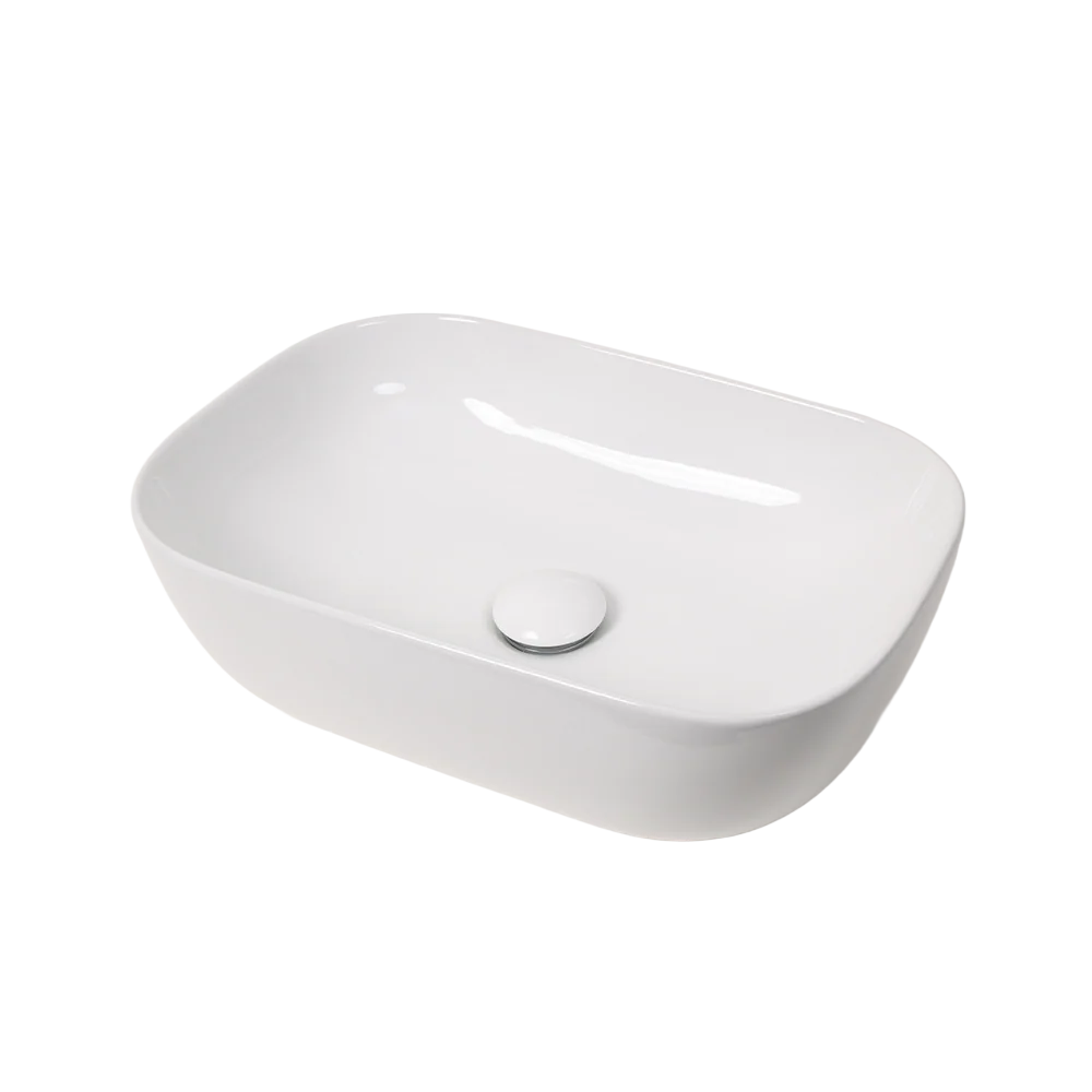 Alma Orina Gloss White 455mm Ceramic Basin - Image 3