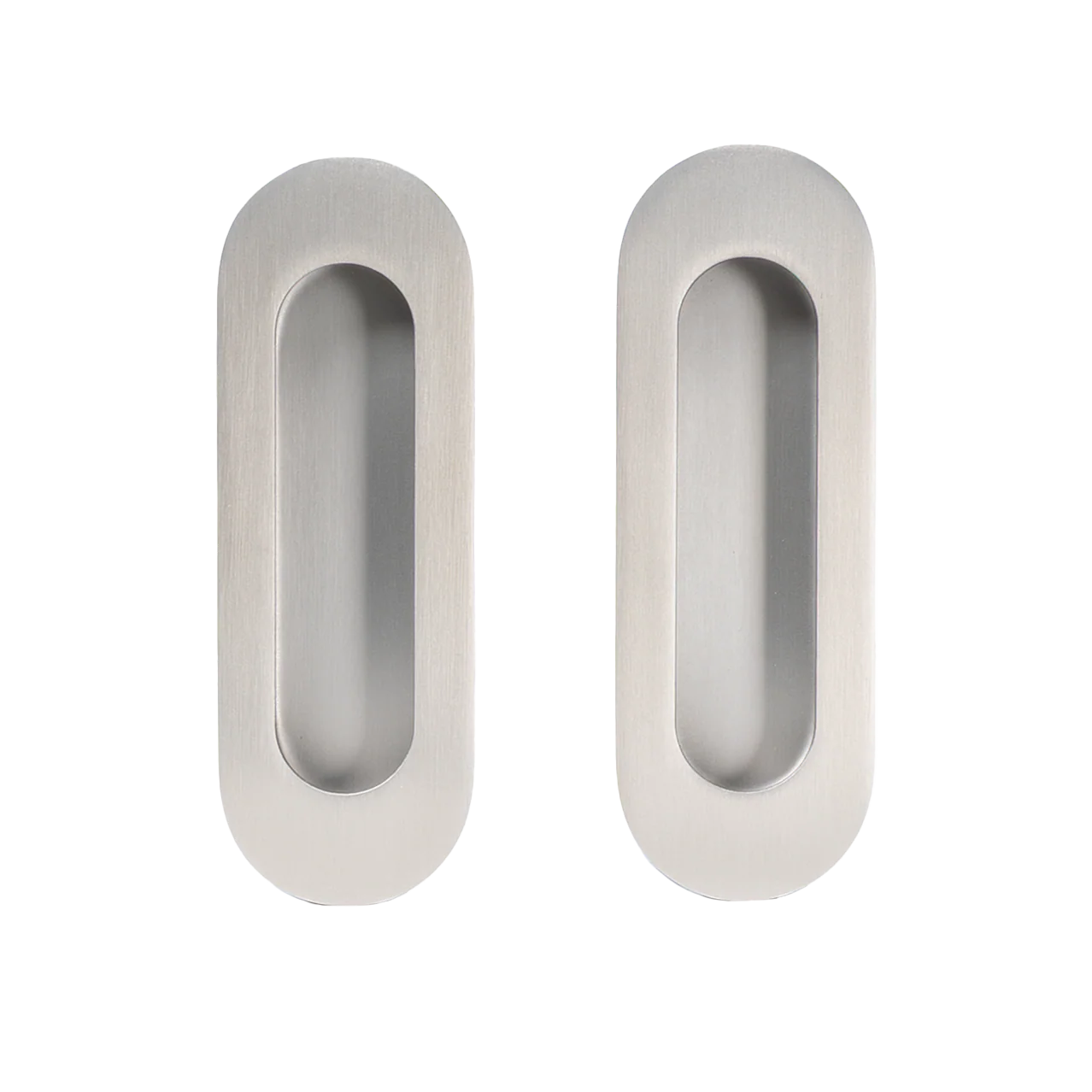 Alma Orla Oval Flush Pull Brushed Nickel - Image 3