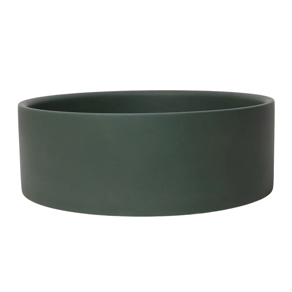 Alma Solara Circle Concrete Basin Forest Green