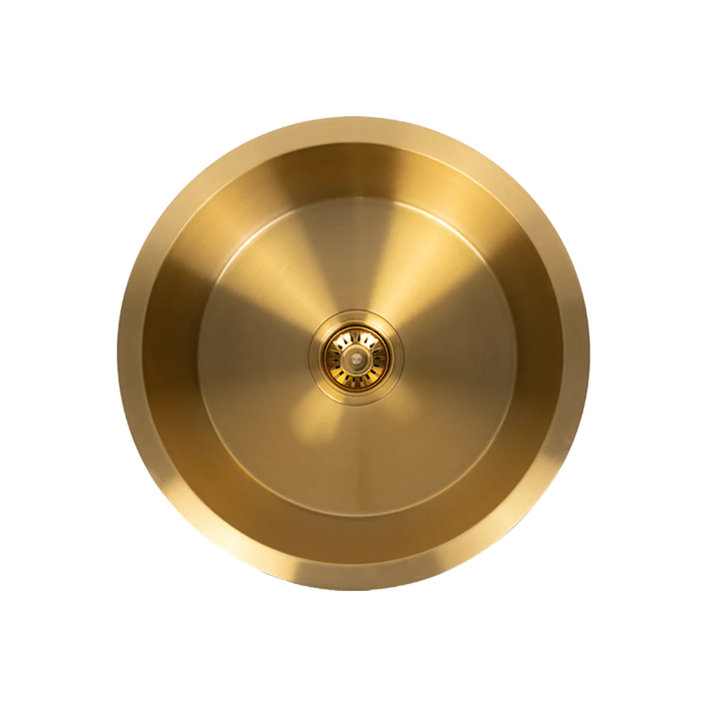 Alma Stella Round Sink Dark Brushed Gold - Image 3
