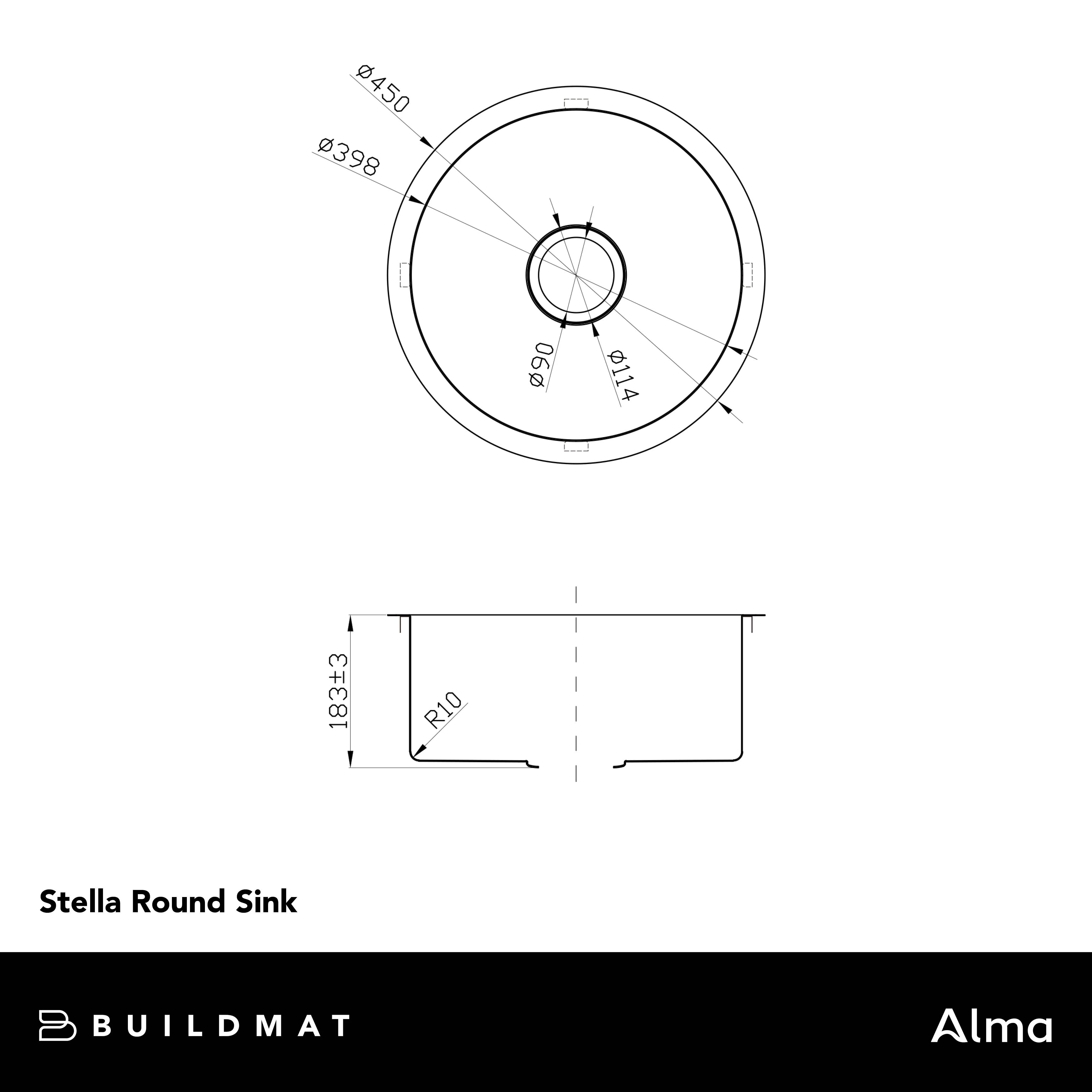 Alma Stella Round Sink Dark Brushed Gold - Image 4