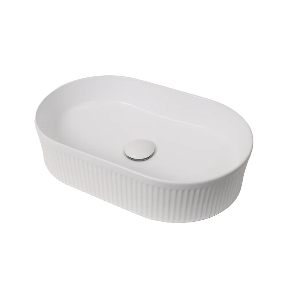 Alma Vela Matte White 500mm Ceramic Basin