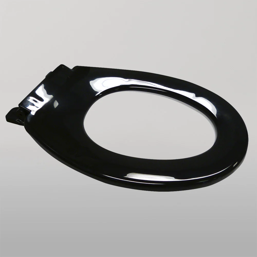 3monkeez Anti Vandal Single Flap Closed Front Toilet Seat Black - Image 2