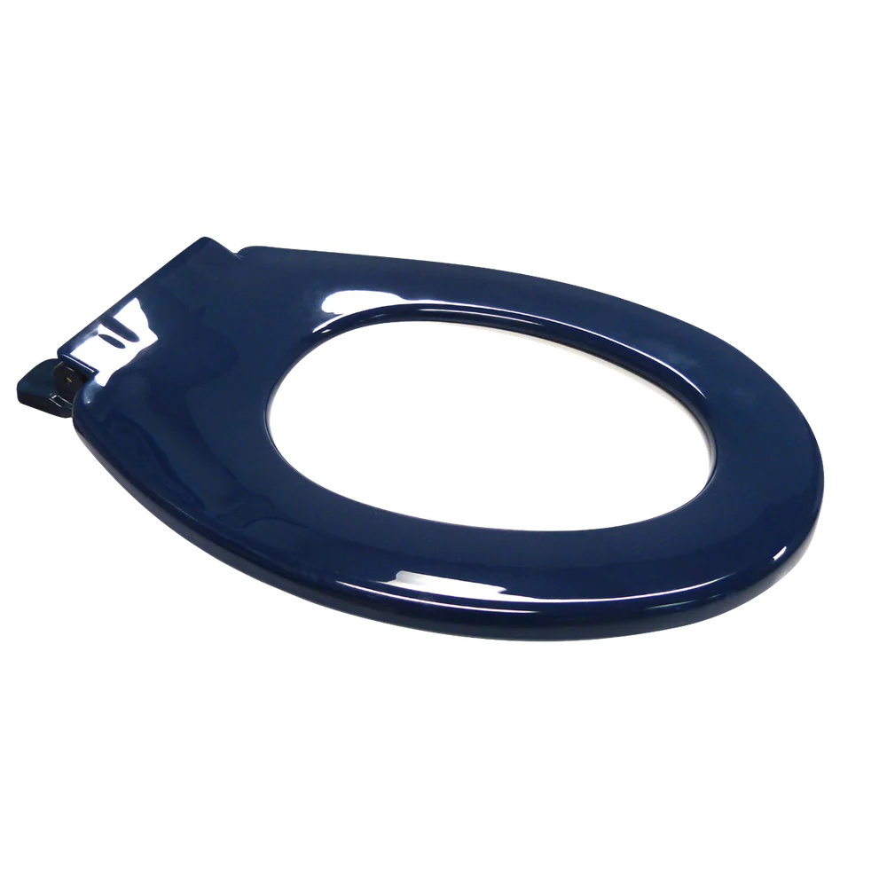 3monkeez Anti Vandal Single Flap Closed Front Toilet Seat Blue - Image 4