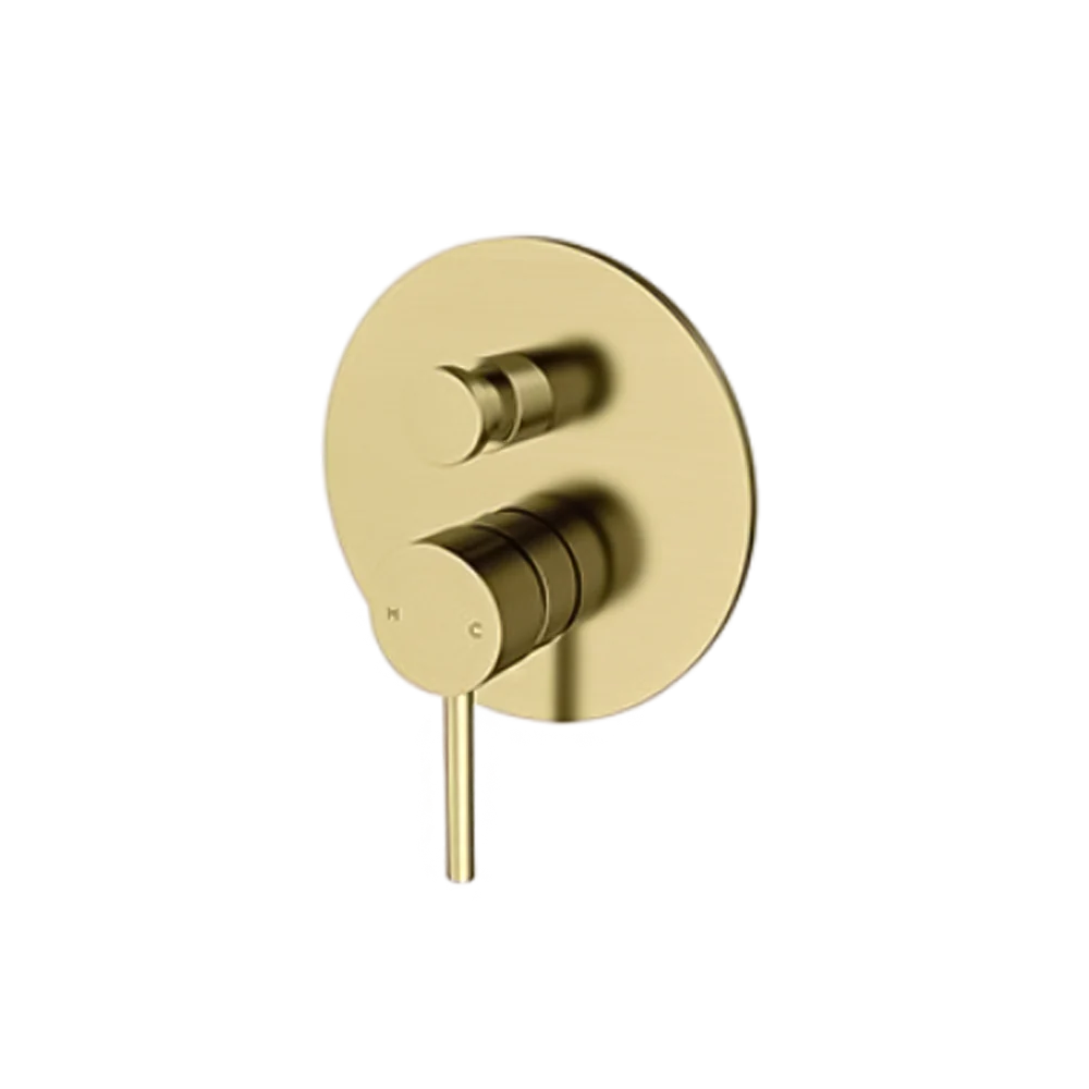 Arcisan Axus Pin Bath/Shower Mixer with Diverter (Trim Kit Only) Brushed Brass