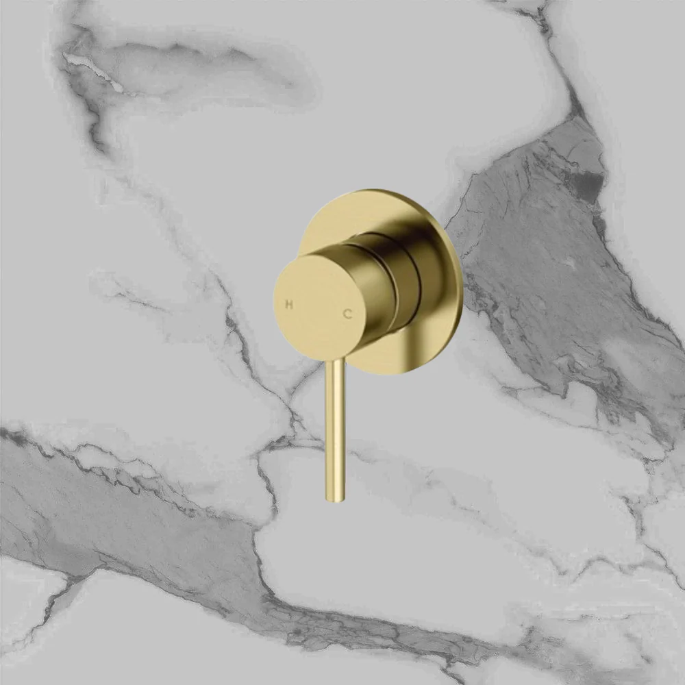 Arcisan Axus Pin Shower Or Bath Mixer (Trim Kit Only) Brushed Brass - Image 2