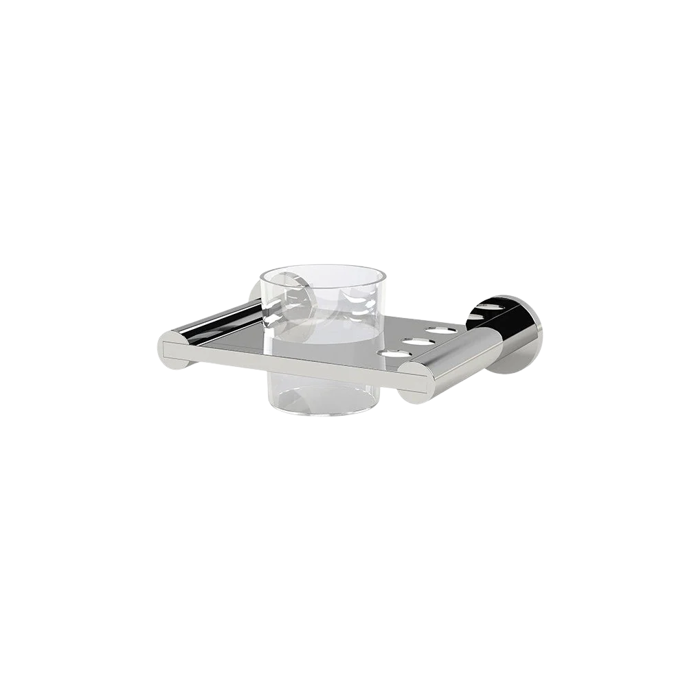 Arcisan Axus Toothbrush Holder with Tumbler Chrome - Image 3