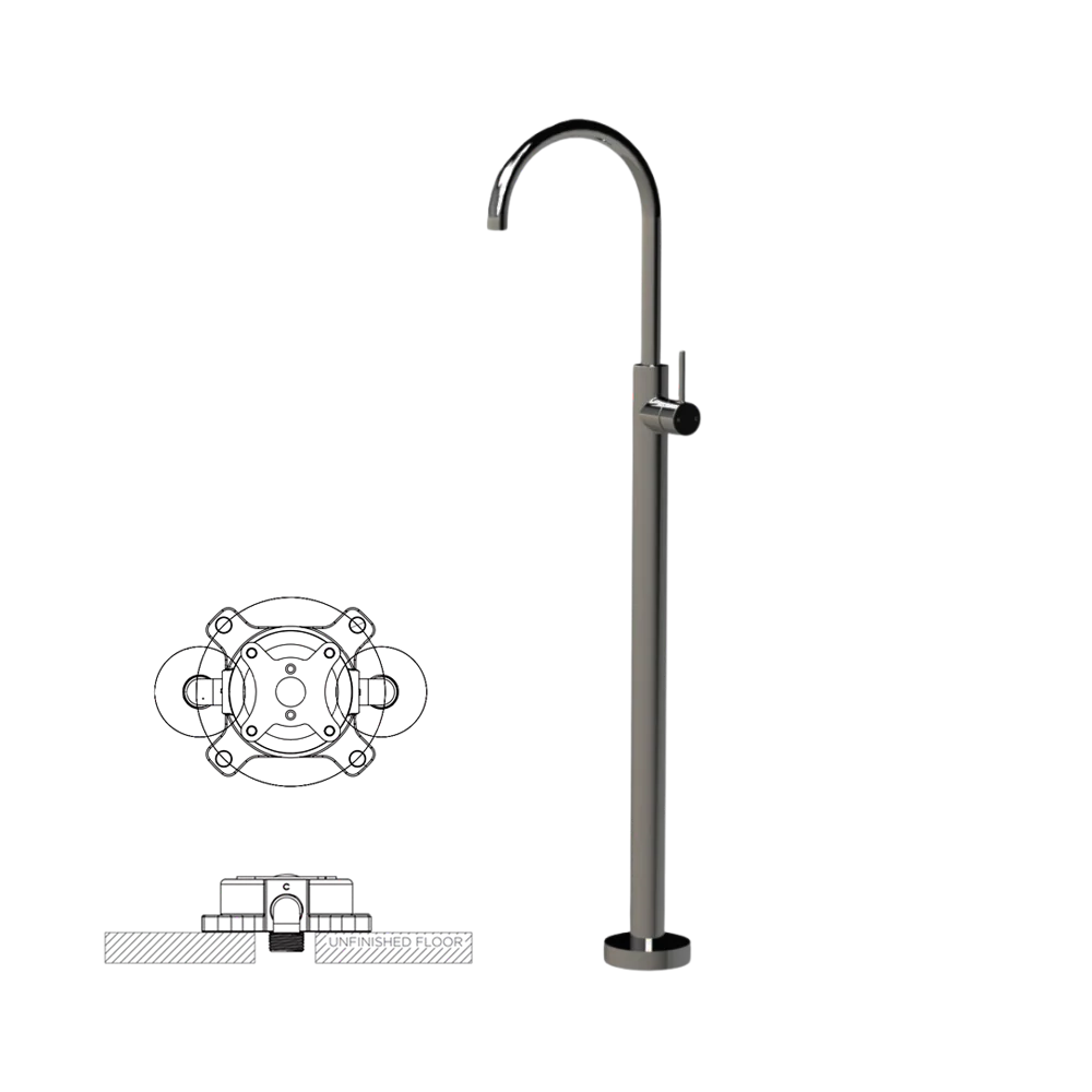 Arcisan In-Floor Body for Freestanding Bath Mixer - Image 3