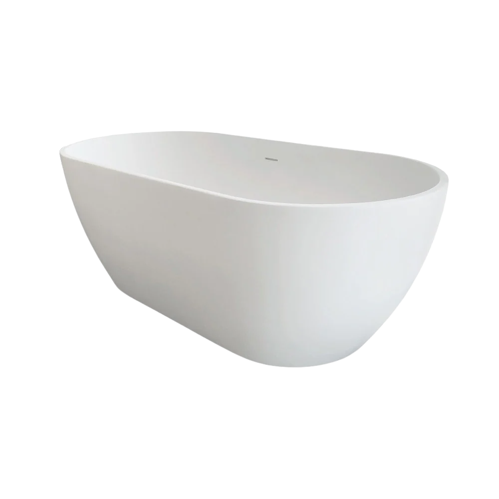 Arcisan Synergii 1500mm Freestanding Acrylic Bath with Overflow Matte White