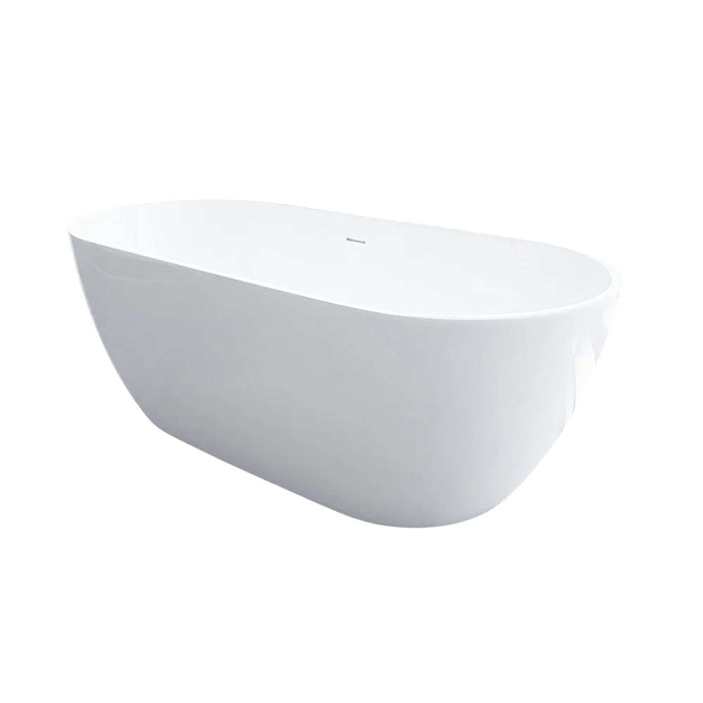 Arcisan Synergii 1650mm Freestanding Acrylic Bath with Overflow Gloss White - Image 3