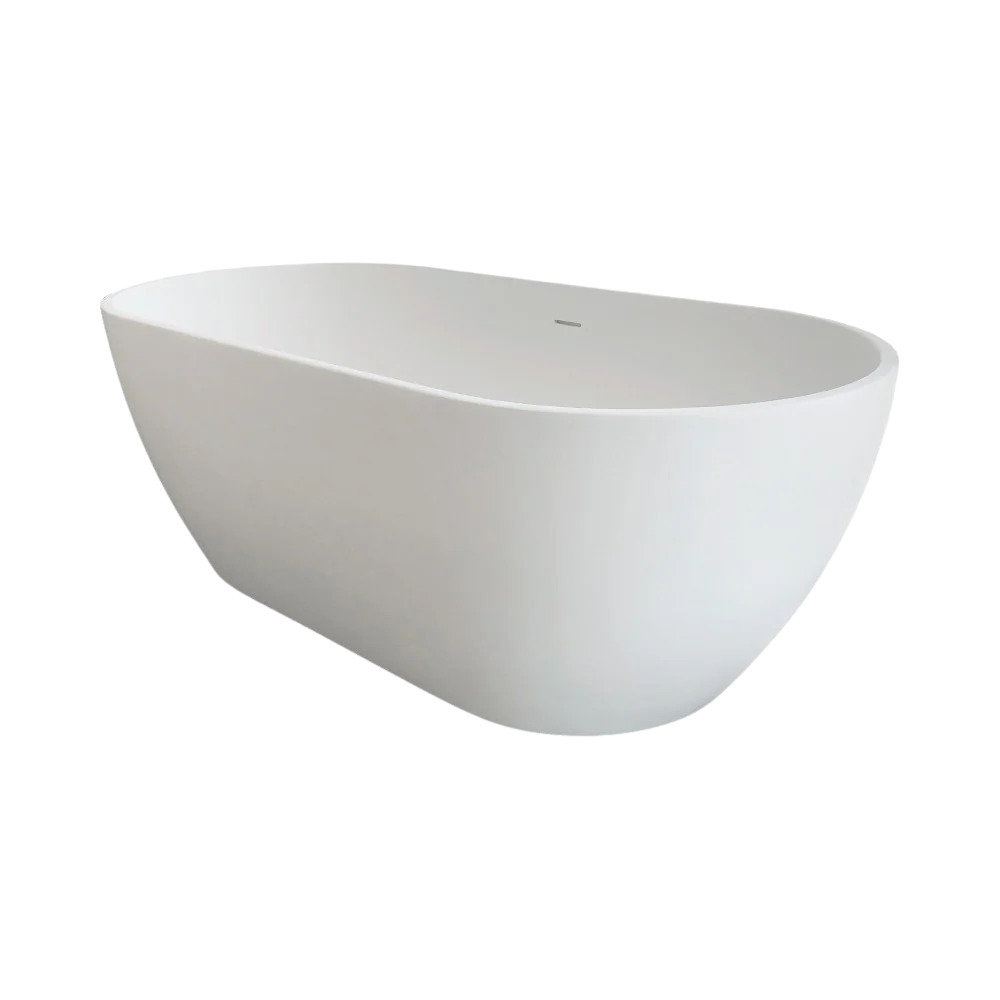 Arcisan Synergii 1650mm Freestanding Acrylic Bath with Overflow Matte White