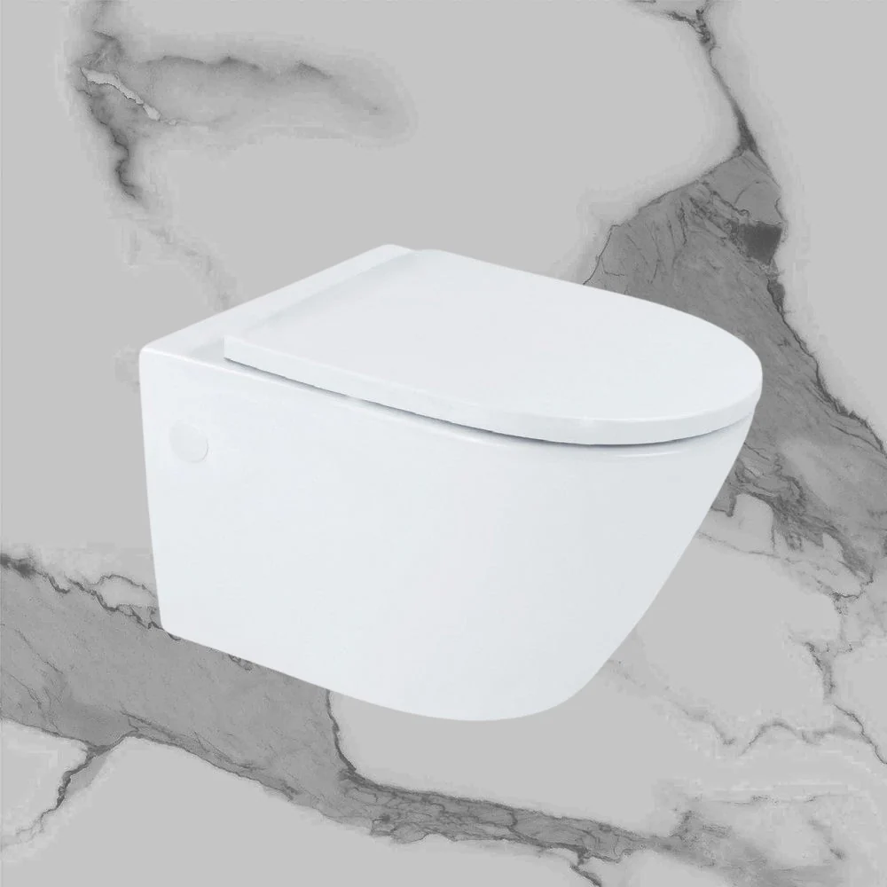Arcisan Synergii Wall Hung Toilet Pan with Wrap Seat White - Image 2