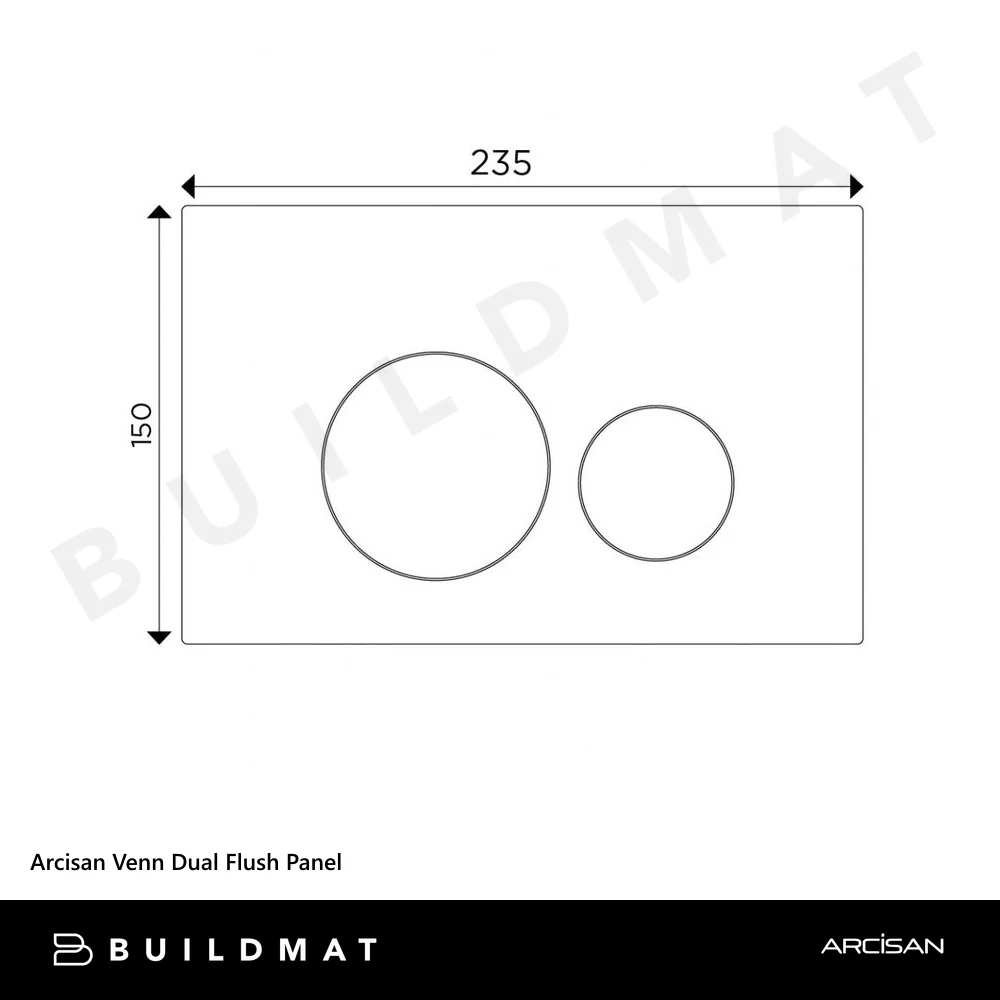 Arcisan Venn Dual Flush Panel Matte White - Image 4
