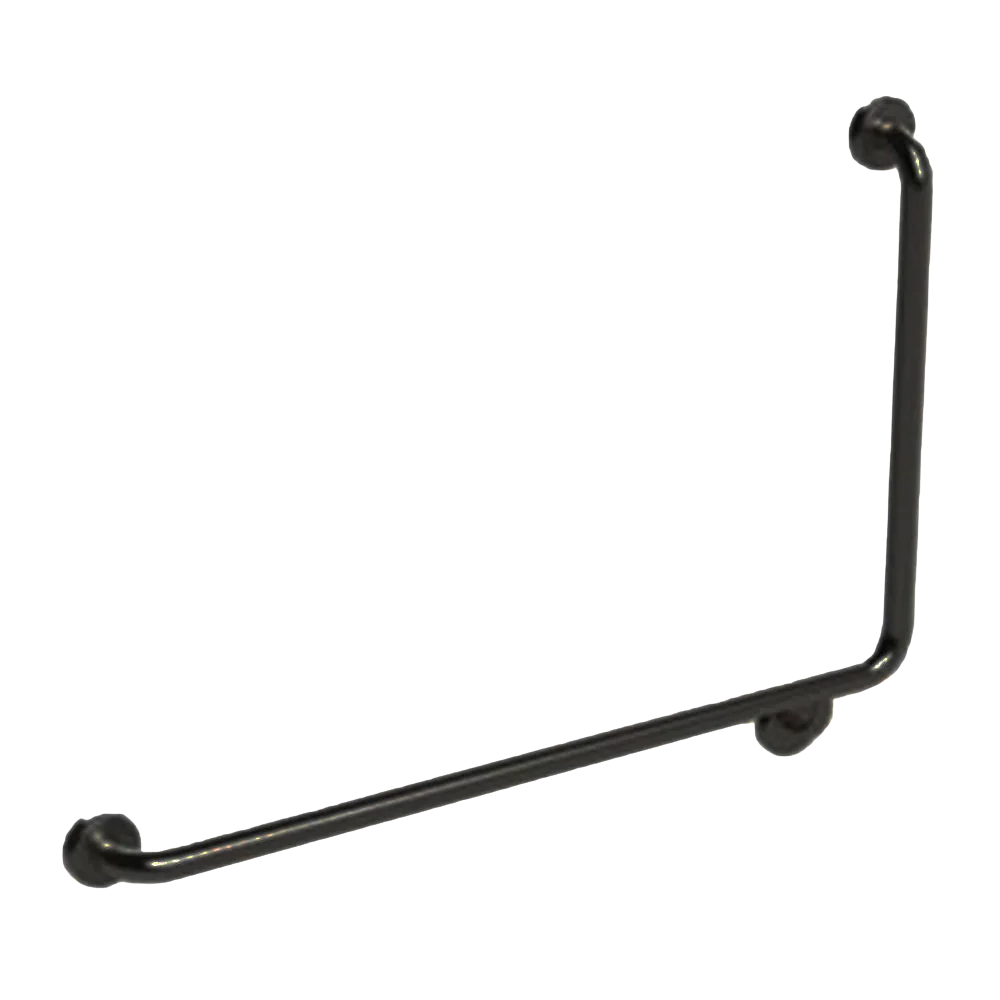 Argent Advantage 600x960mm 90 degree Grab Rail Left Hand Matte Black - Image 3