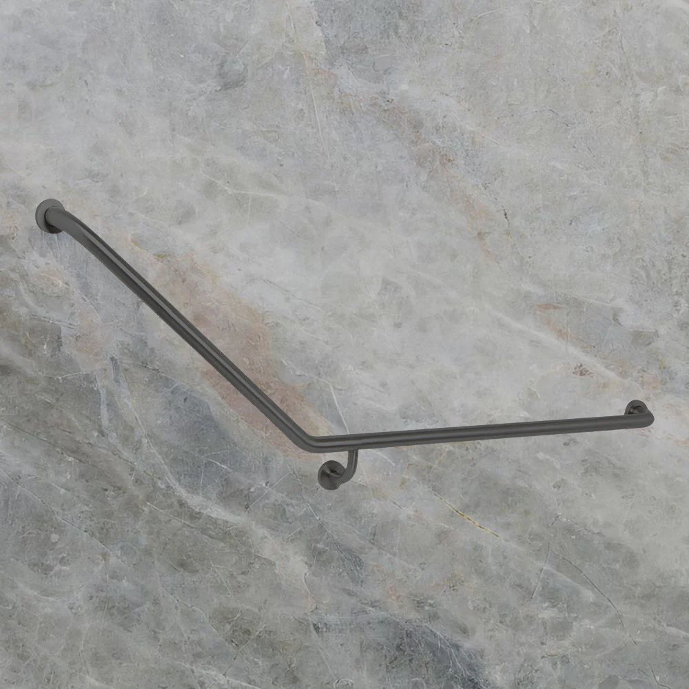Argent Advantage 870x700mm 140 degree Grab Rail Right Hand Matte Black - Image 2