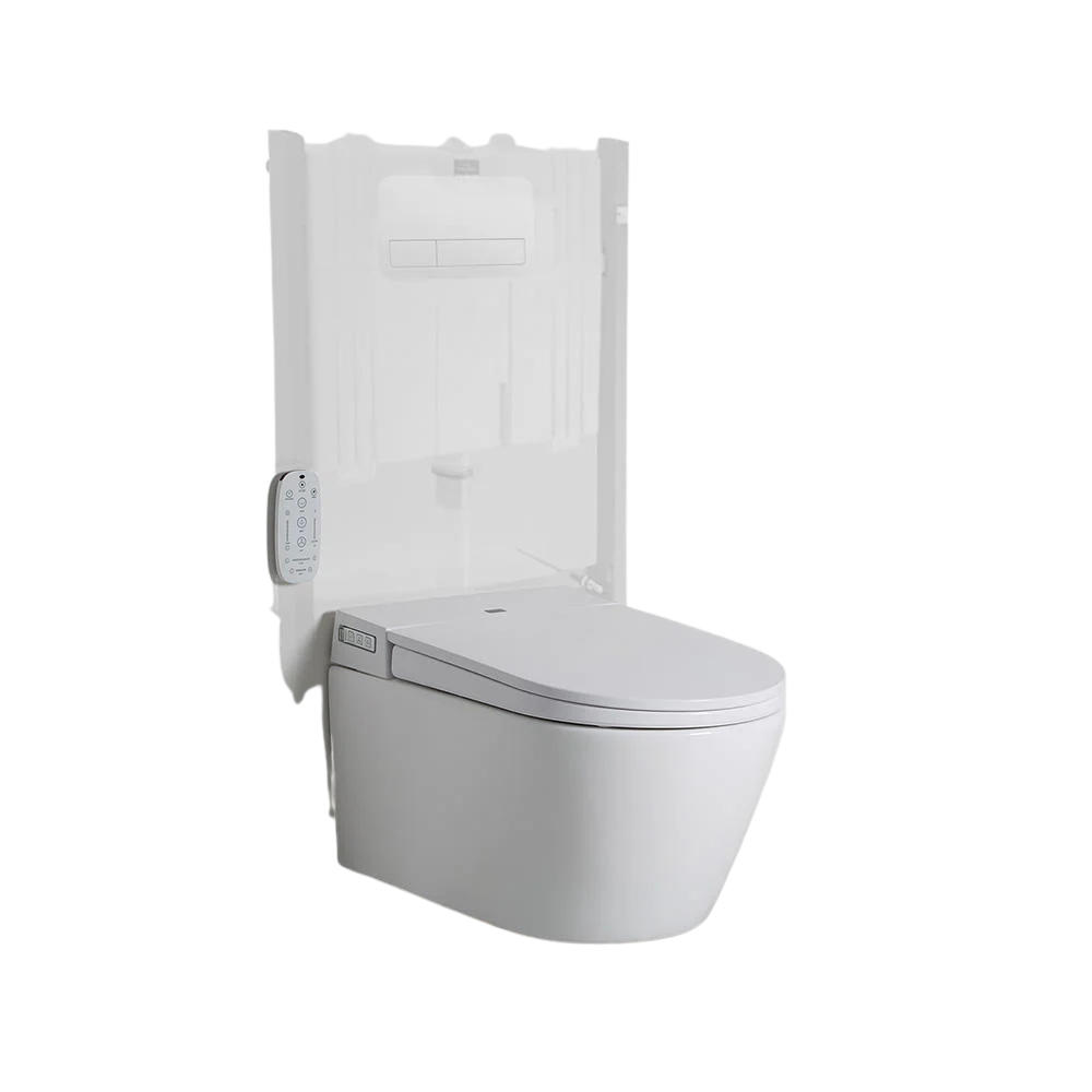 Argent Evo Wall Hung ViSmart Toilet Suite P Trap White - Image 9