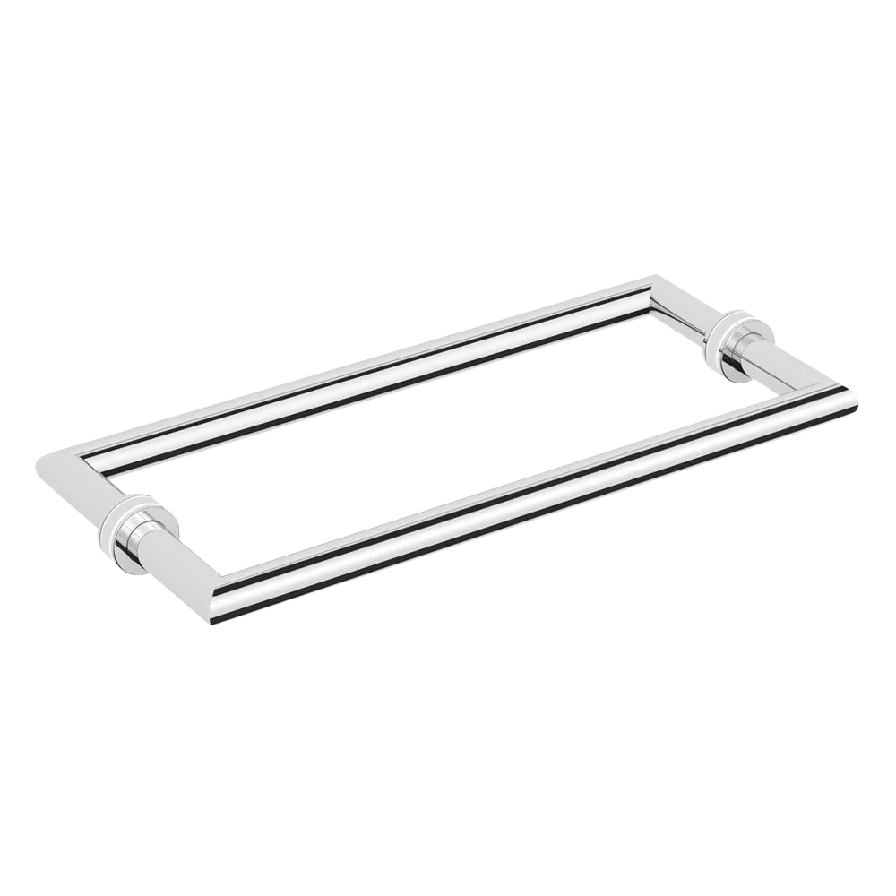 Argent Focal 300mm Double Sided Glass Panel Towel Rail Chrome - Image 3