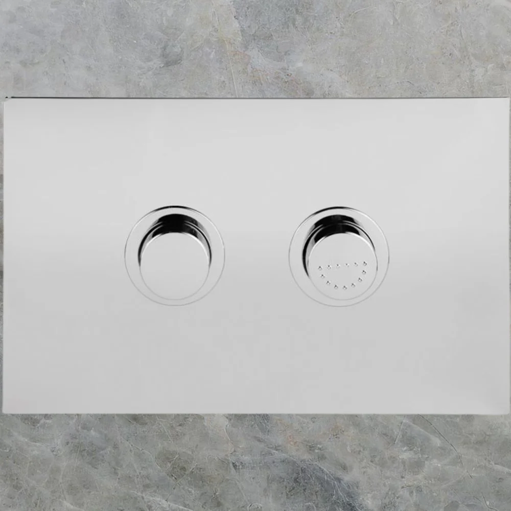 Argent Focus Comfort Pneumatic Round Flush Plate Chrome - Image 2