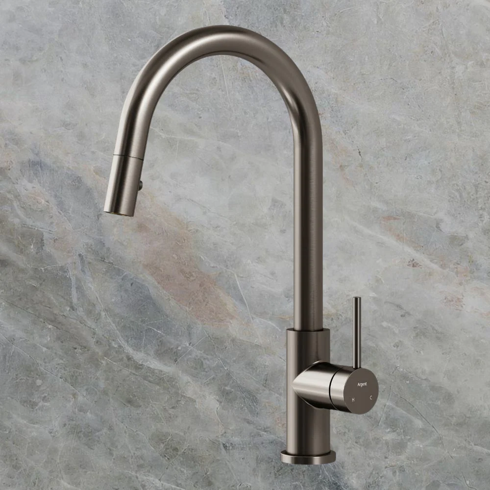 Argent Grace 2.0 Kitchen Mixer Pull Out Spray Gunmetal Lead Free - Image 2