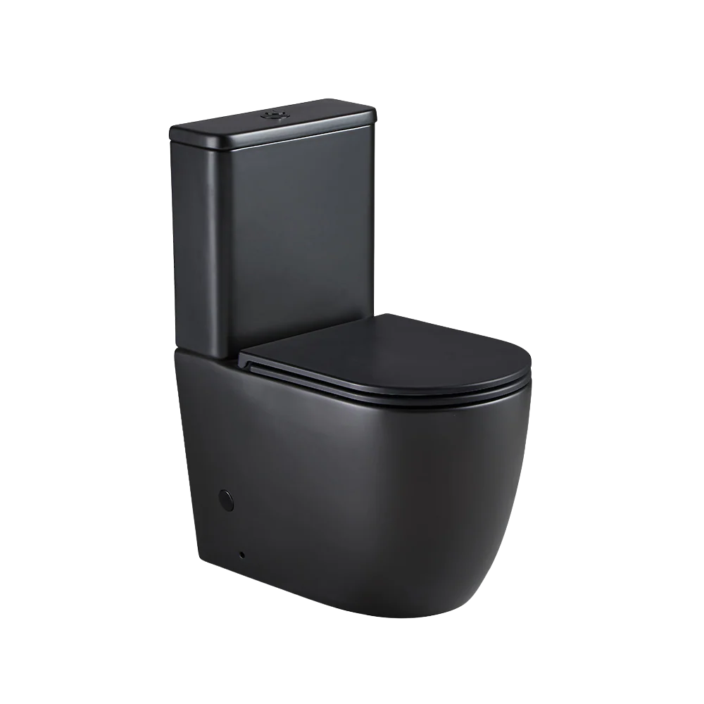 Argent Grace HygienicFlush BTW Toilet Suite in Matte Black - Image 3