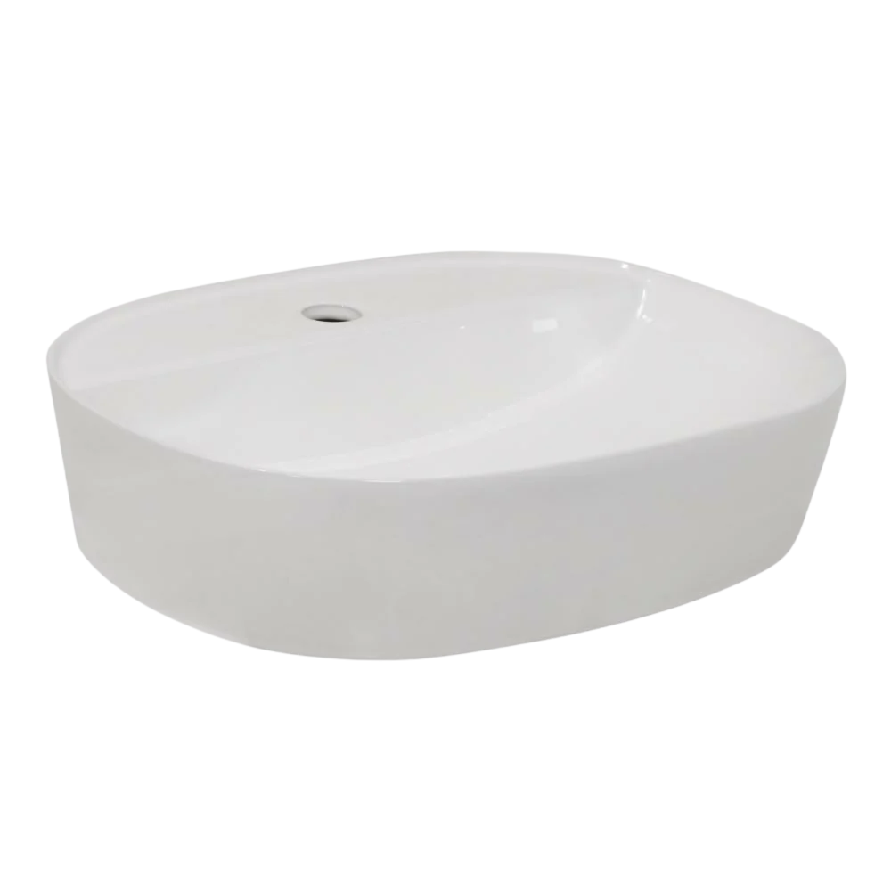 Argent Grace Neu 505 Oval Counter Basin 1 Tap Hole Gloss White - Image 3