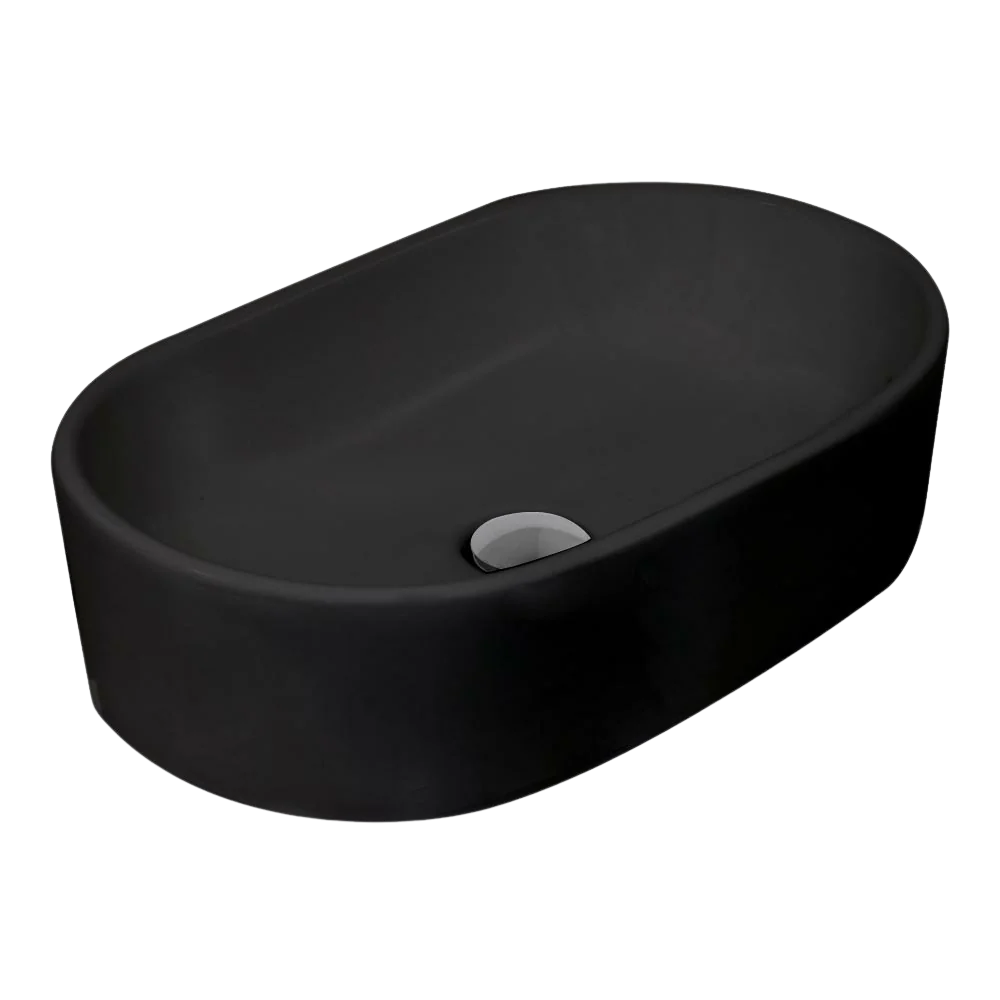 Argent Grace Neu 520mm Oval Vessel Basin Matte Black - Image 3