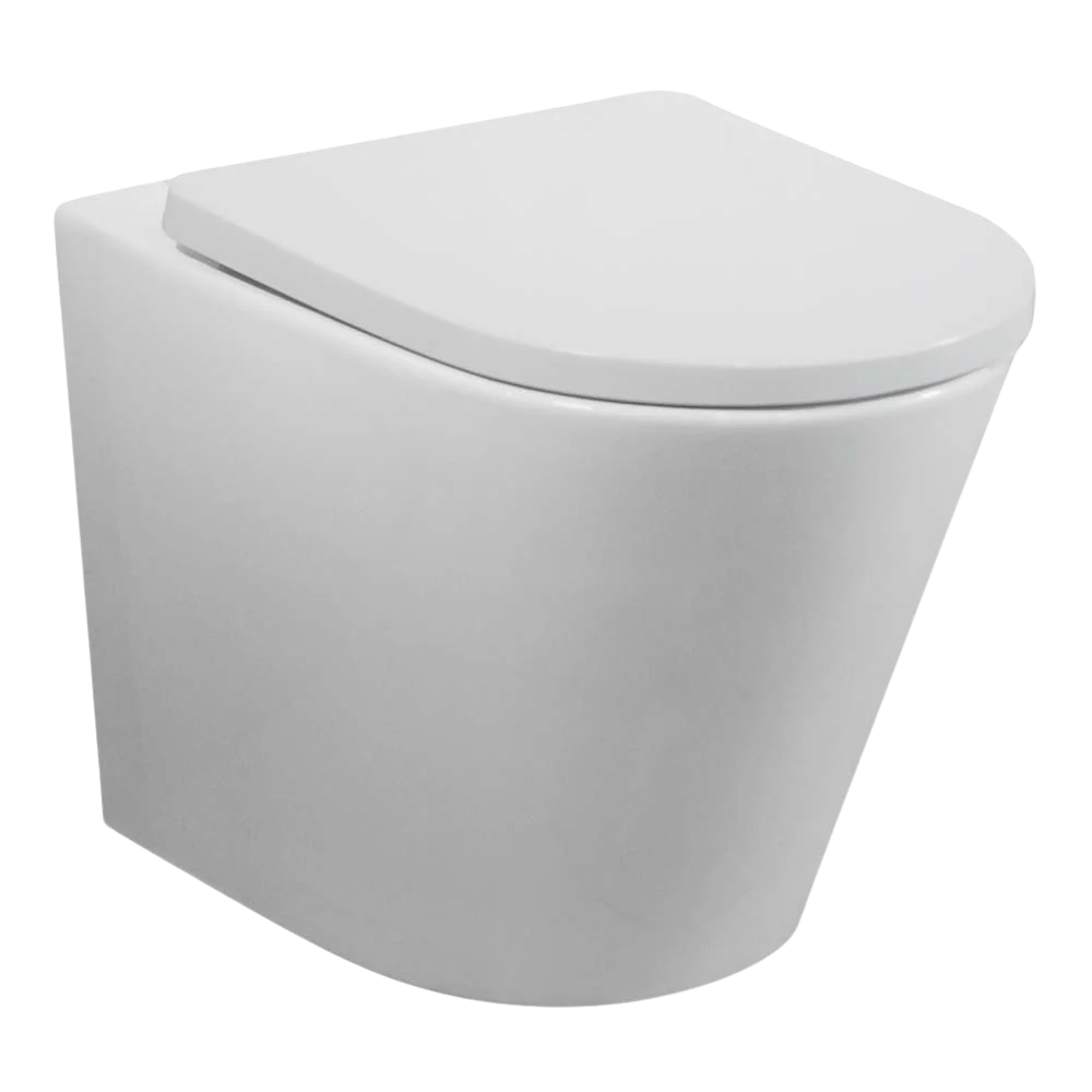 Argent Grace Neu HygienicFlush Wall Faced Toilet Pan and Seat White - Image 3