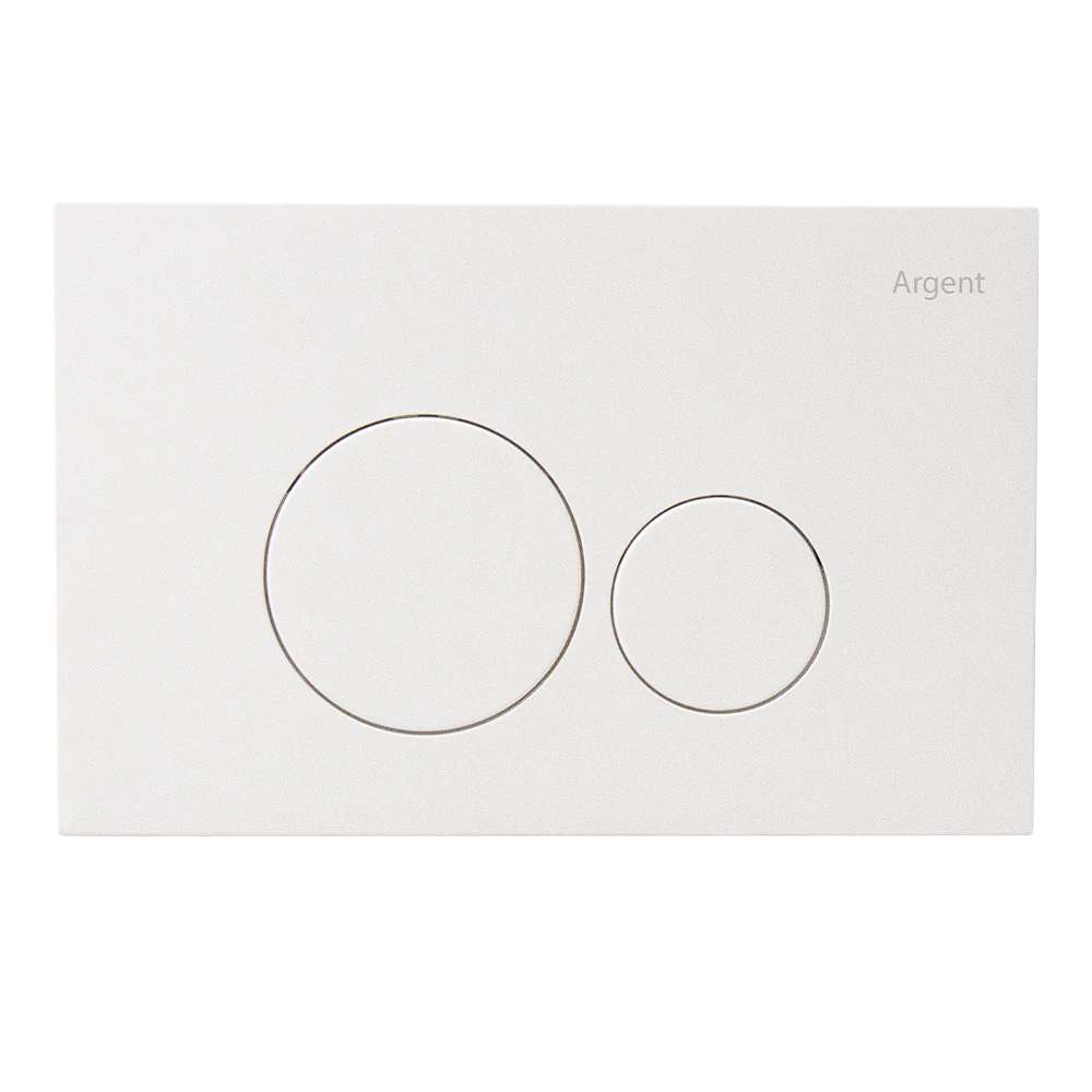 Argent Grace Round Mechanical Flush Plate Matte White