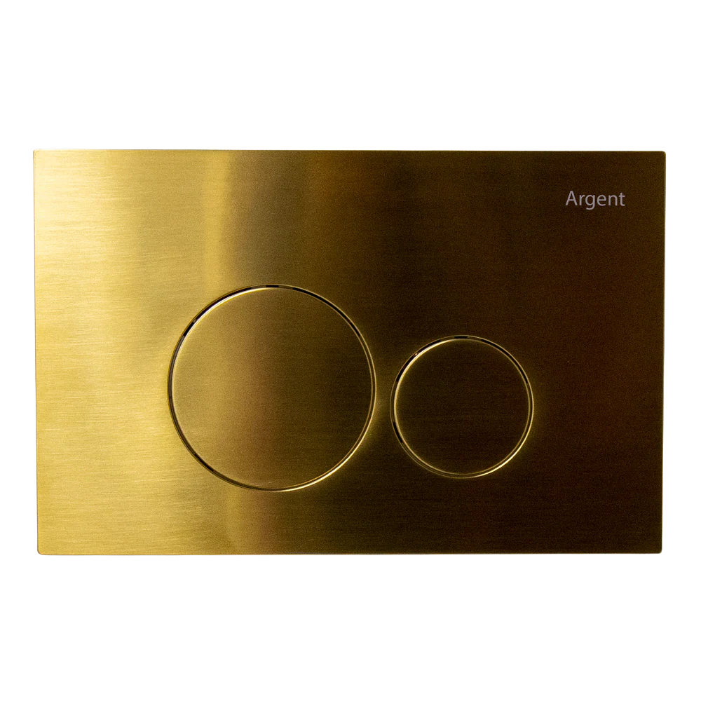Argent Grace Round Flush Plate Brushed Gold Pneumatic