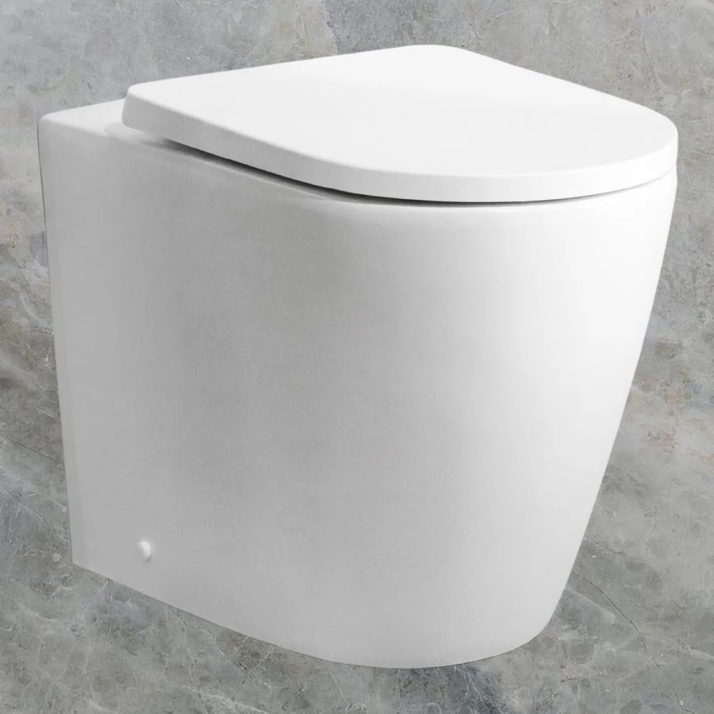 Argent Grace HygienicFlush Wall Face Toilet Pan and Seat Matte White - Image 2