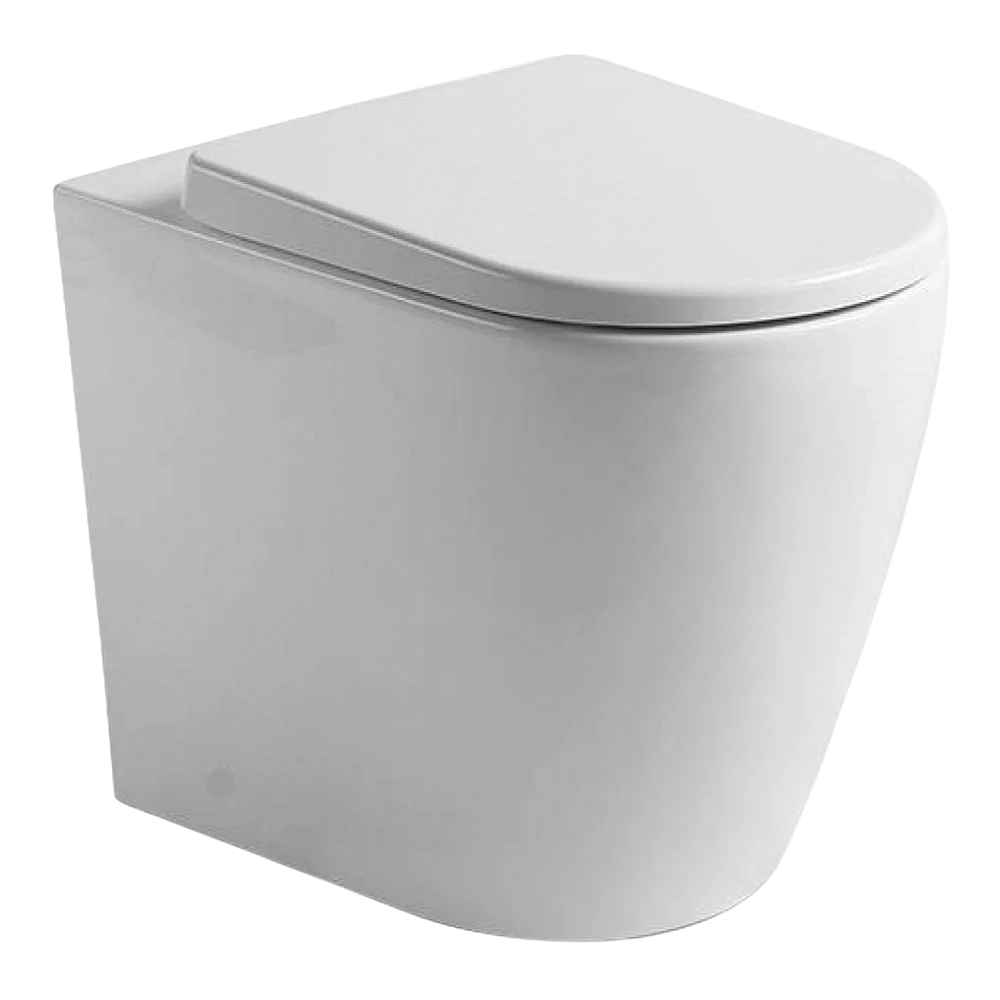 Argent Grace HygienicFlush Wall Faced Toilet Pan and Seat White - Image 3