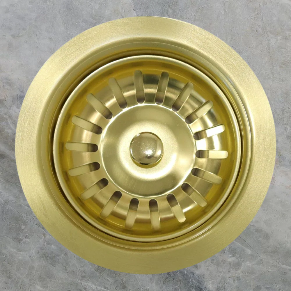 Argent Granite Sink Waste Brushed Gold - Image 2