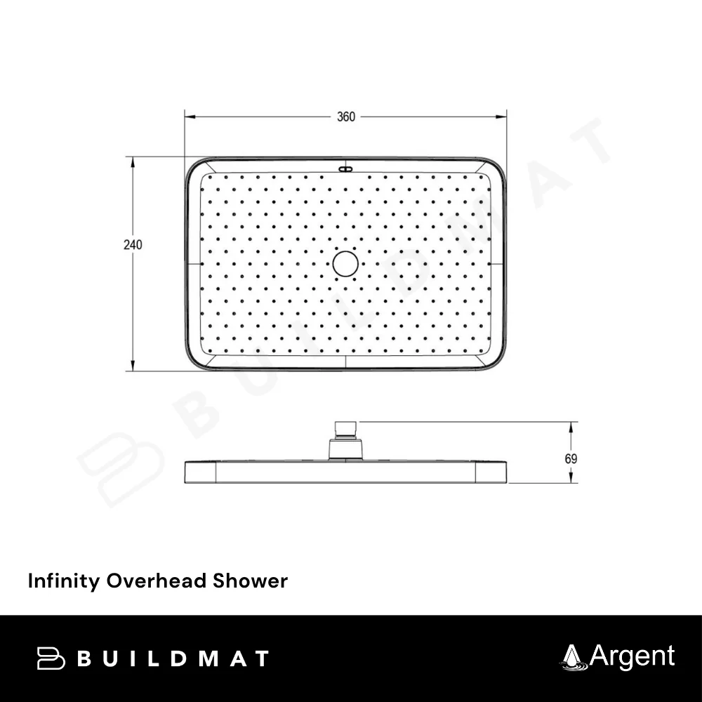 Villeroy & Boch Infinity Overhead Shower Gunmetal - Image 4