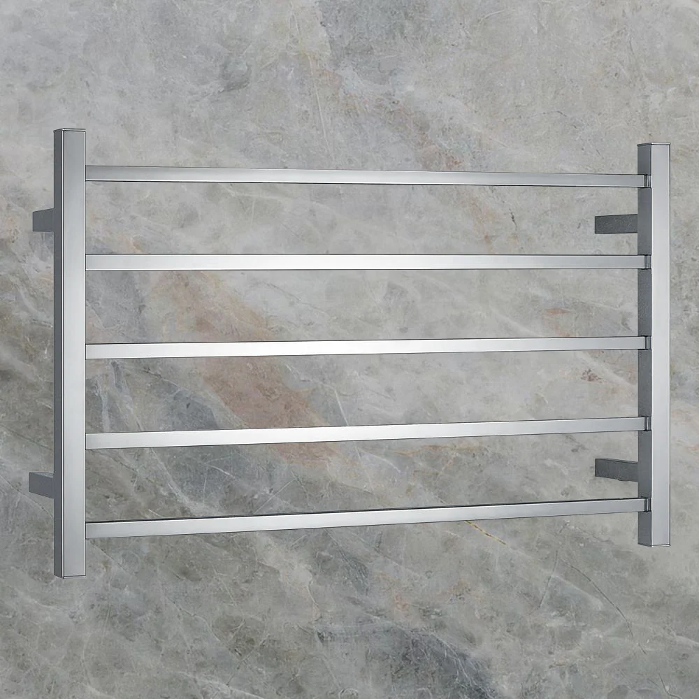 Argent Kubic 600mm 5 Bar Heated Towel Rail Chrome - Image 2