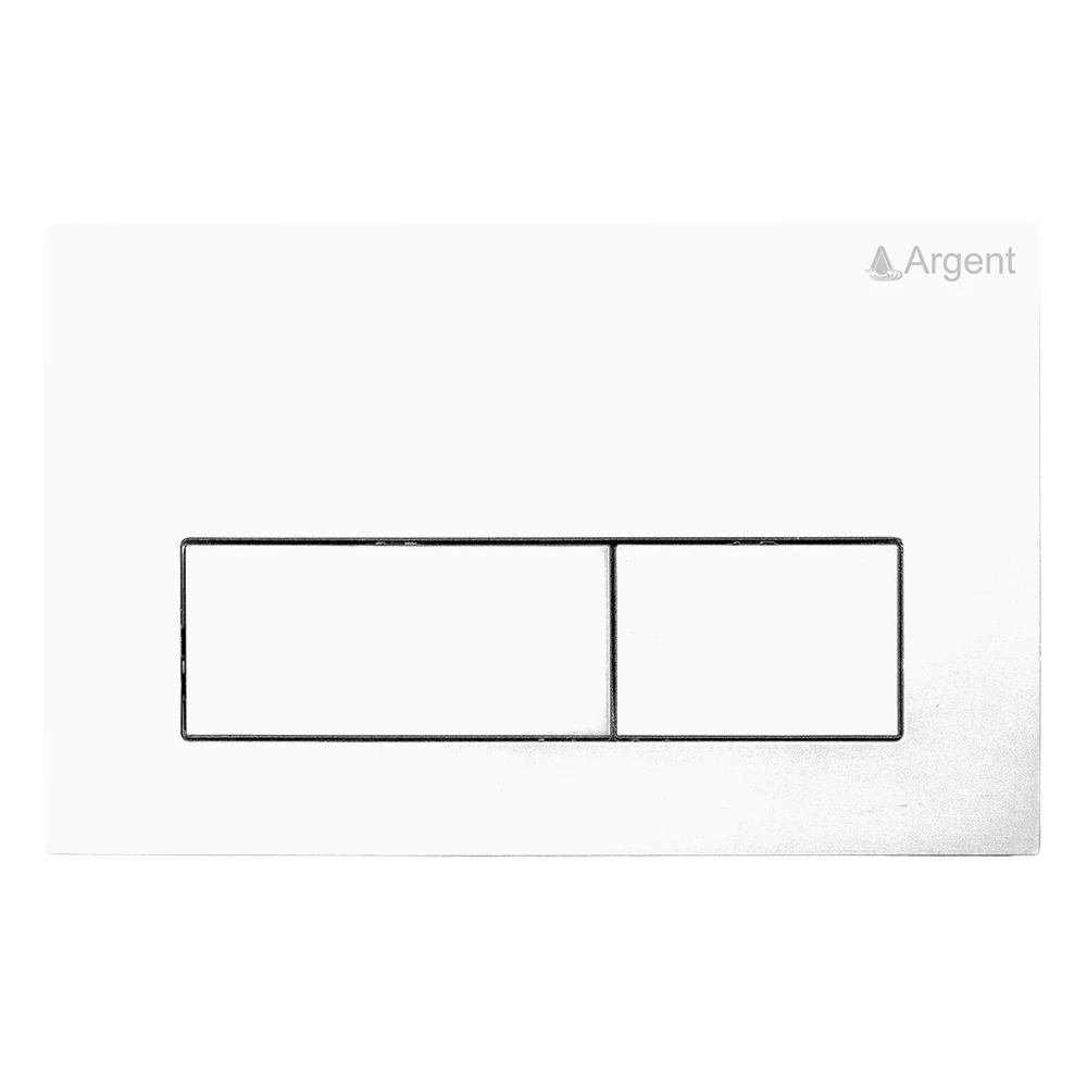 Argent Kubic Mechanical Flush Plate Matte White - Image 3