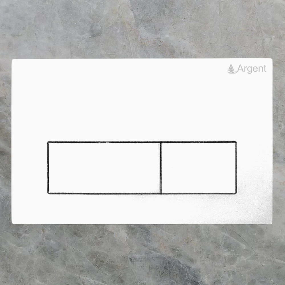 Argent Kubic Mechanical Flush Plate White - Image 2