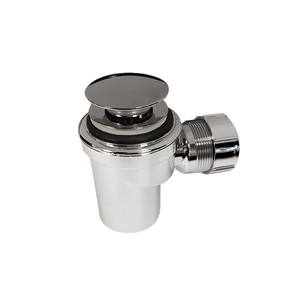 Argent Micro Bottle Trap with 32mm Pop Up Waste P Trap Chrome - Image 3