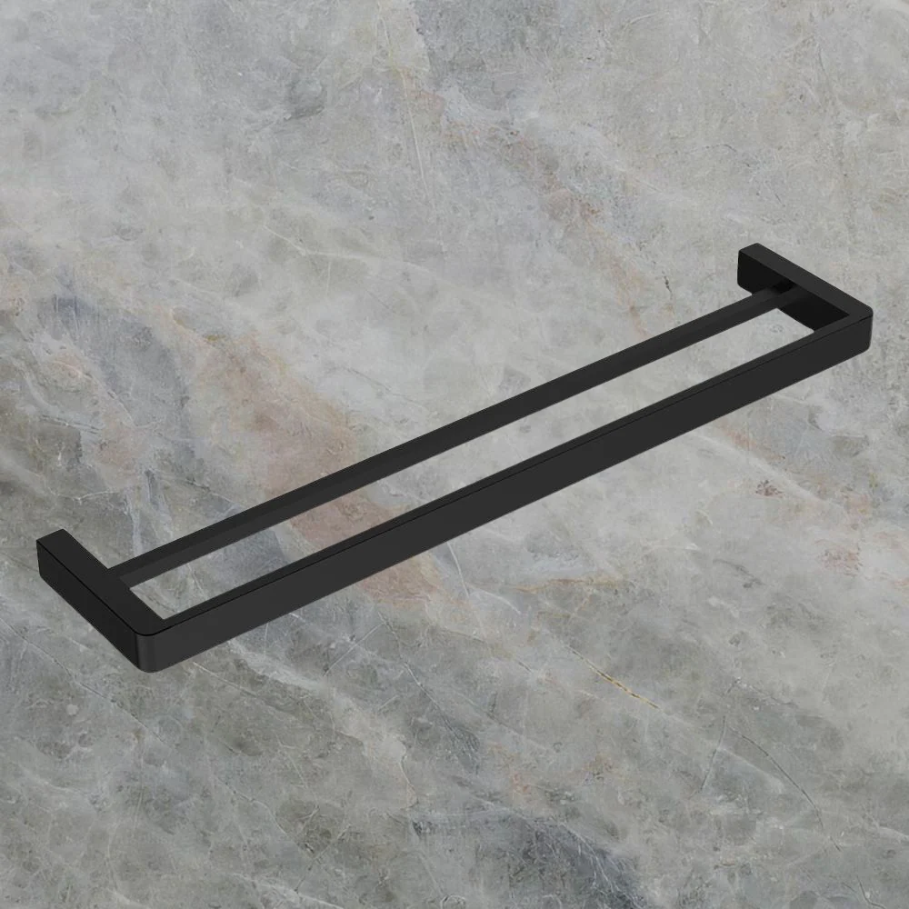 Argent Mondrian Neu 600mm Double Towel Rail Matte Black - Image 2