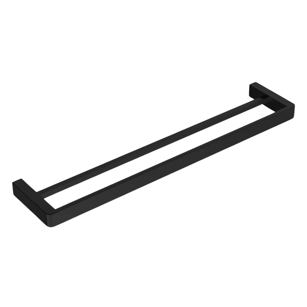 Argent Mondrian Neu 600mm Double Towel Rail Matte Black - Image 3