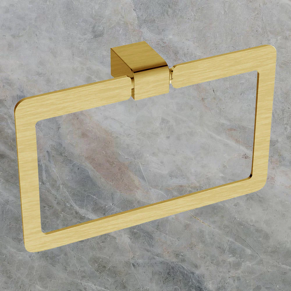 Argent Mondrian Neu Towel Ring Brushed Gold - Image 2