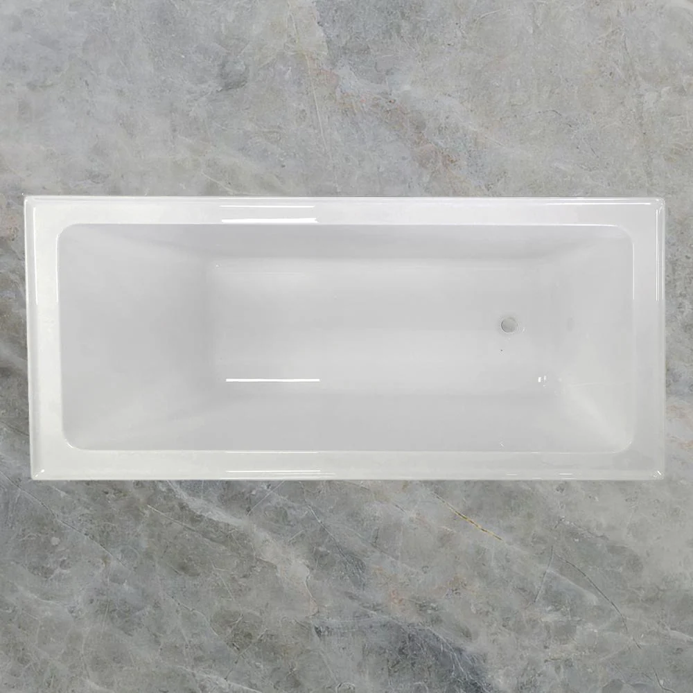 Argent Pace 1675mm Drop In Bath White - Image 2